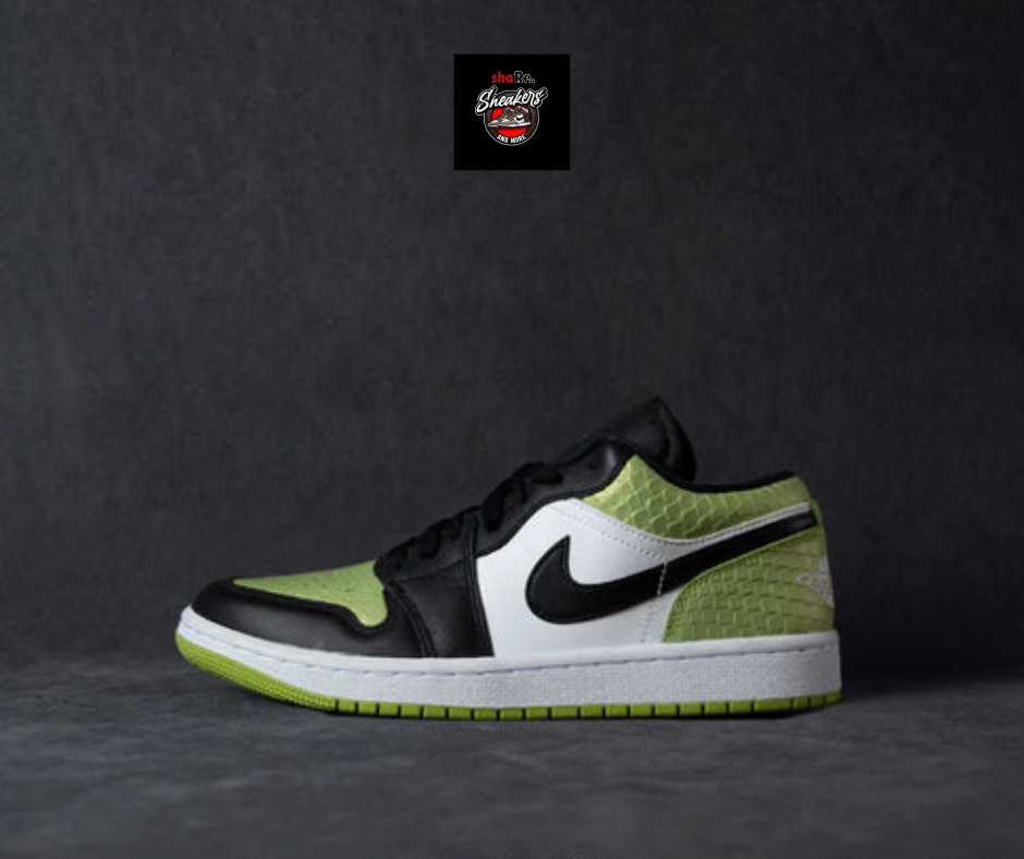 Jordan 1 Low Snakeskin Vivid Green